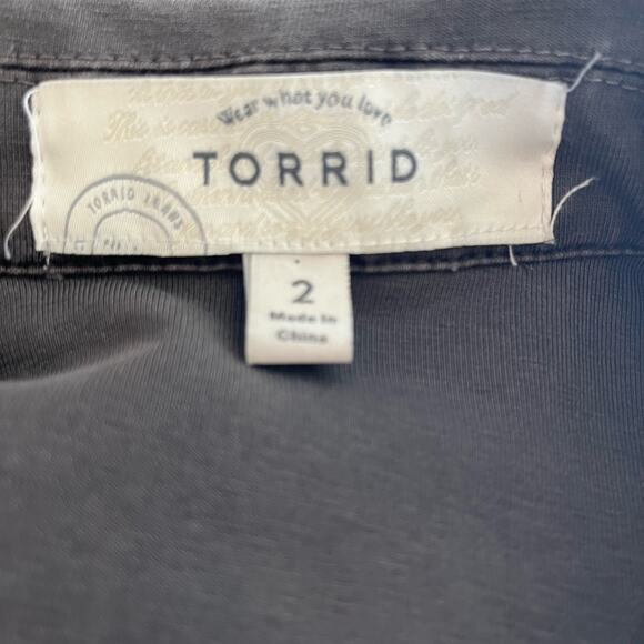 Torrid Moto Jacket Womens Size 2 2X Plus Mineral Washed Taupe Zipper Pockets - Picture 9 of 11